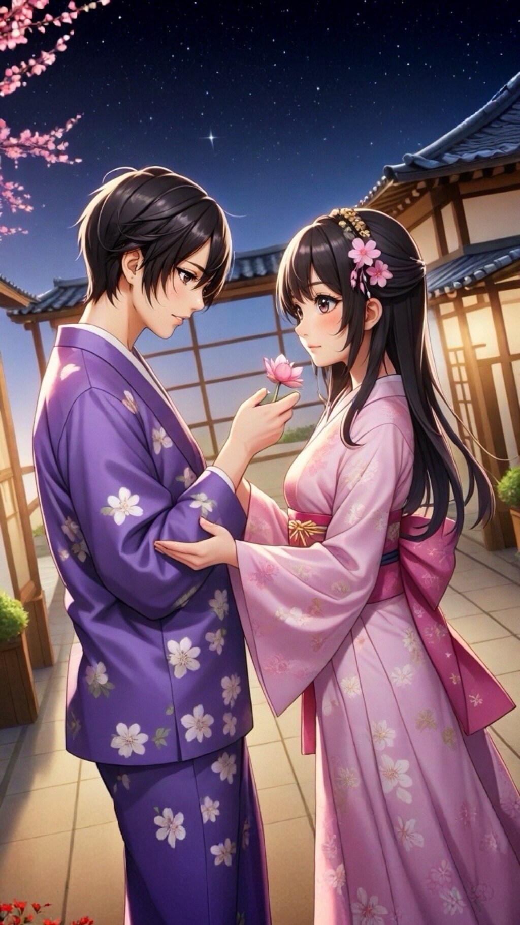 NL♡和服のカップル