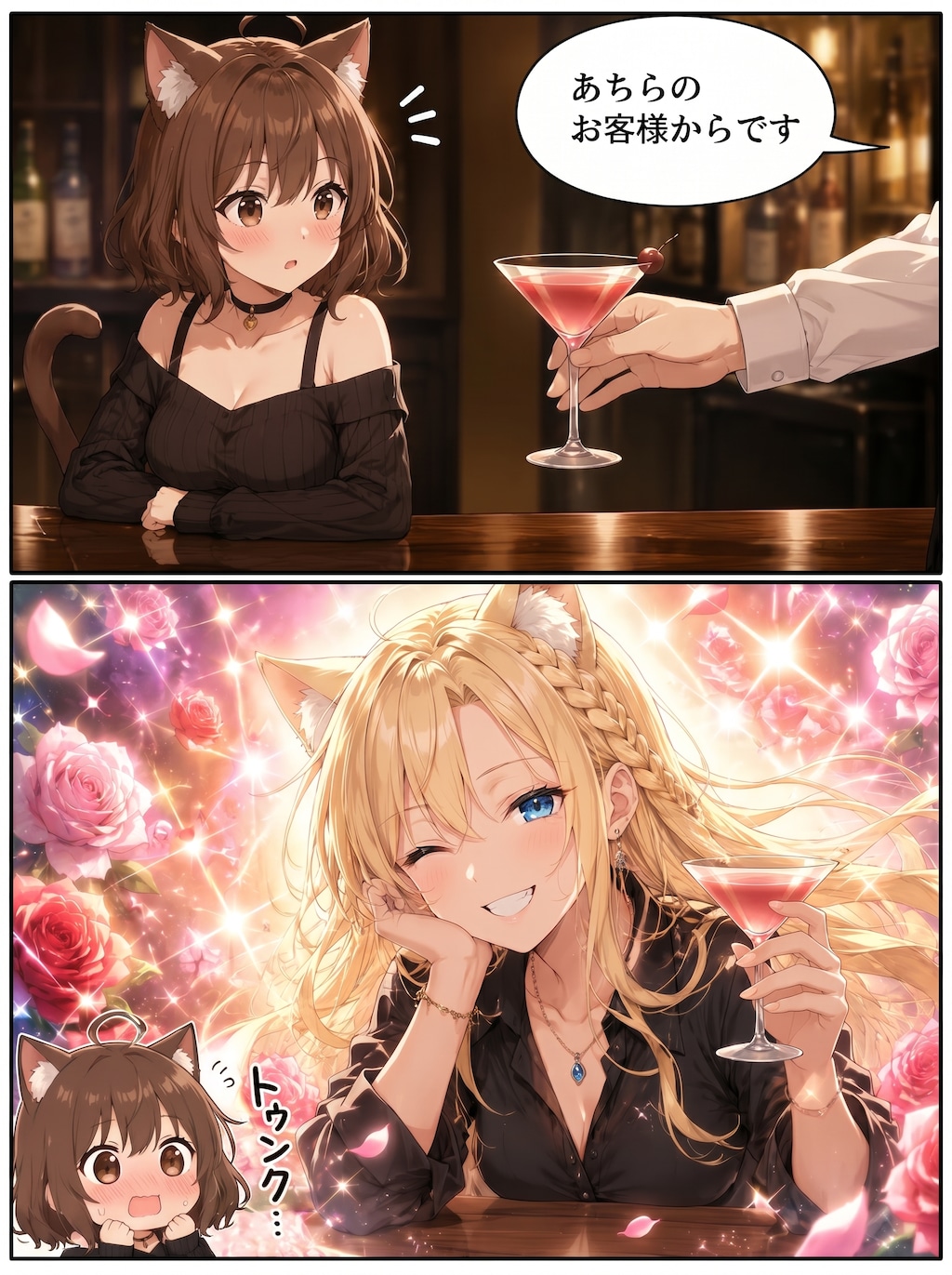 あちらのお客様からです