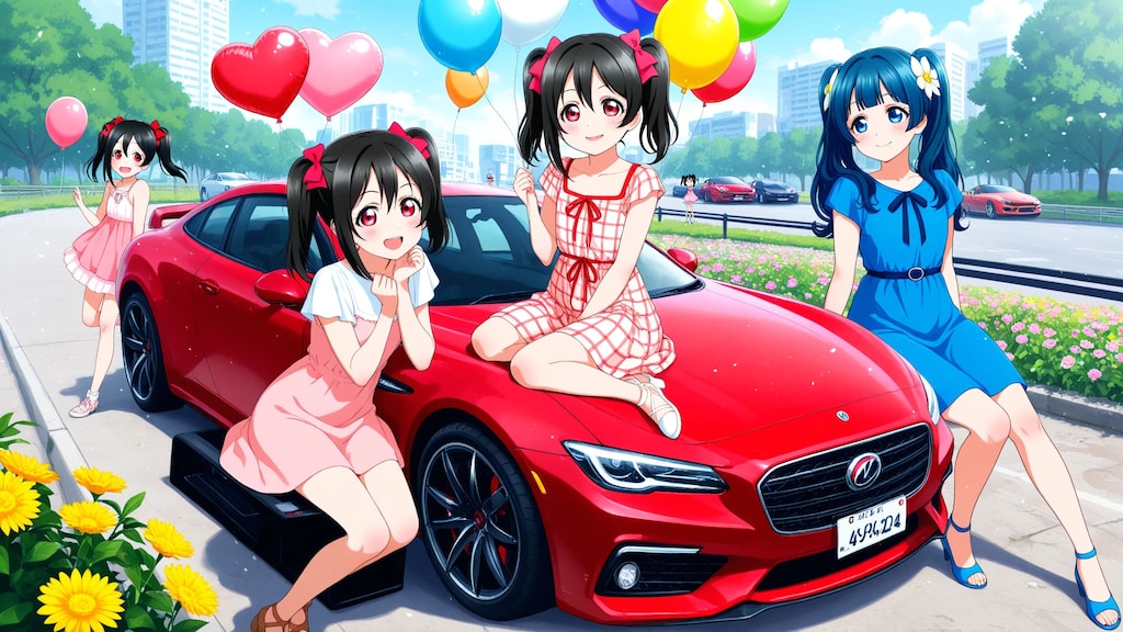 ラブライブキャラと車