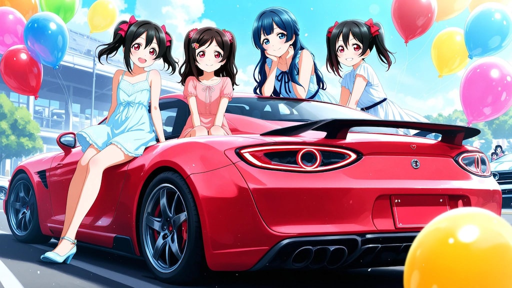 ラブライブキャラと車