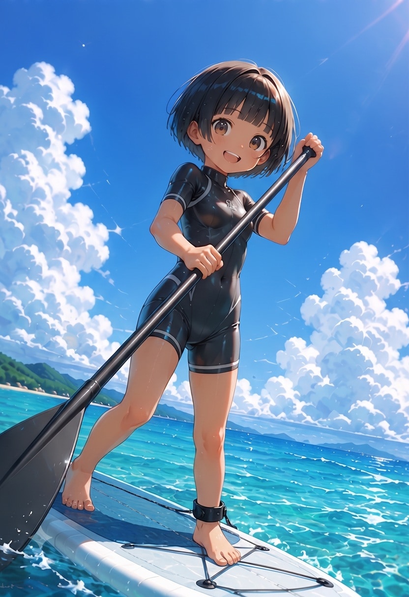 SUPをするあの子