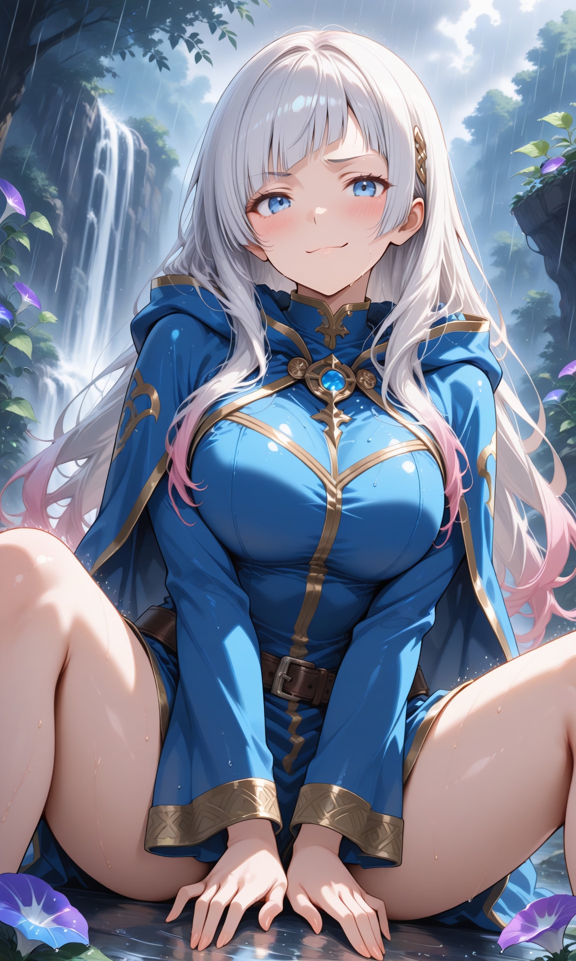 雨に佇む魔導士