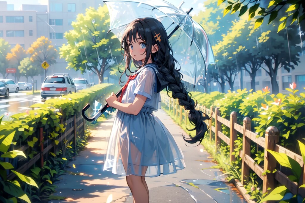 友達を待つ少女