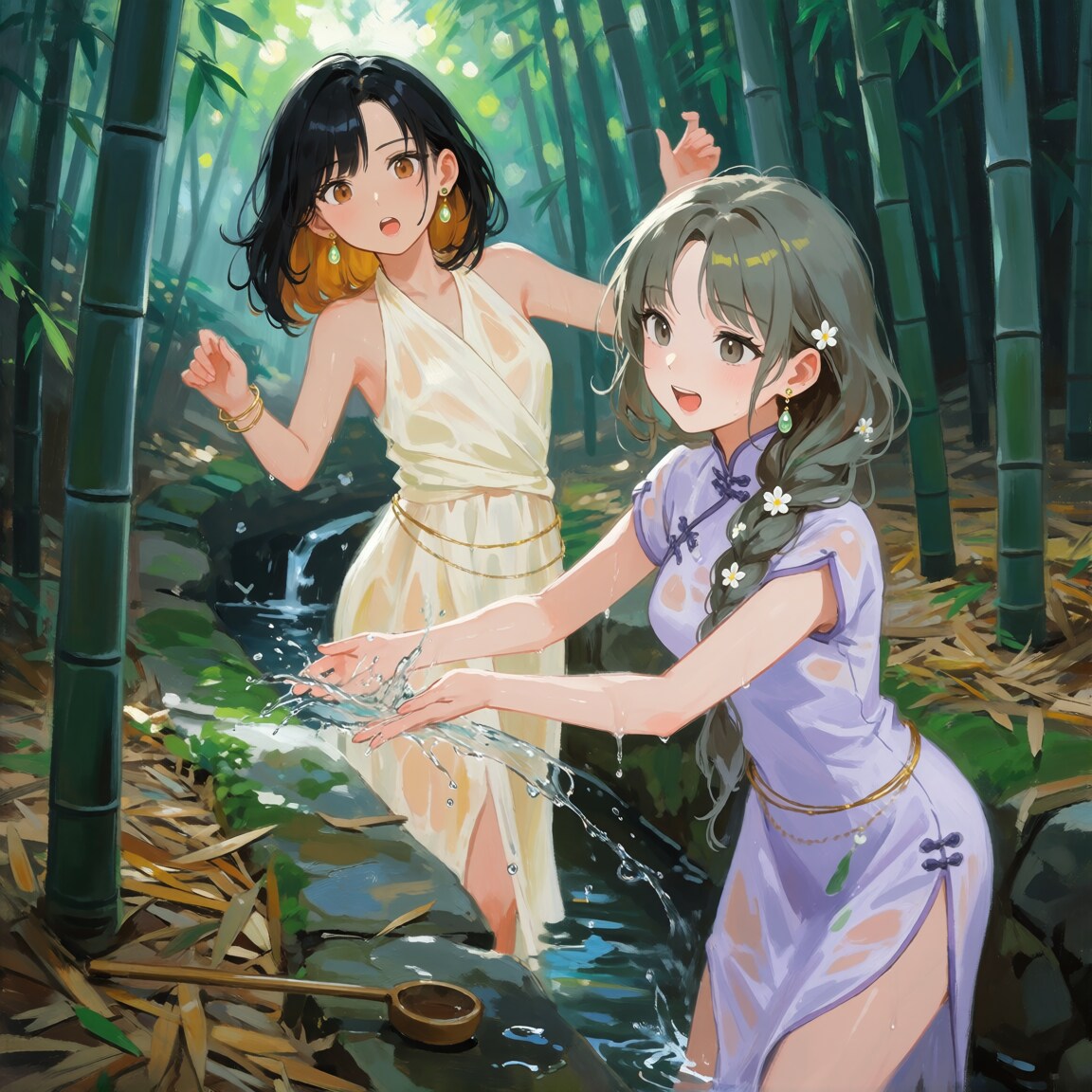 日陰の水路 | の人気AIイラスト・グラビア