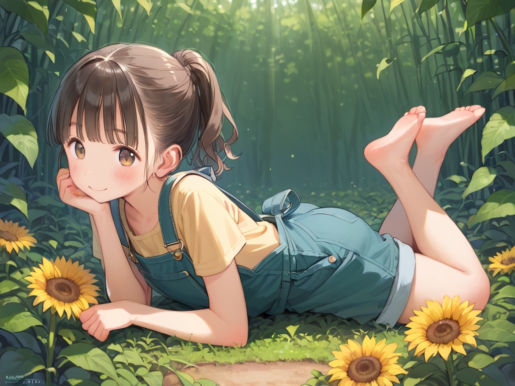 ひまわりの花を擬人化（１２枚）