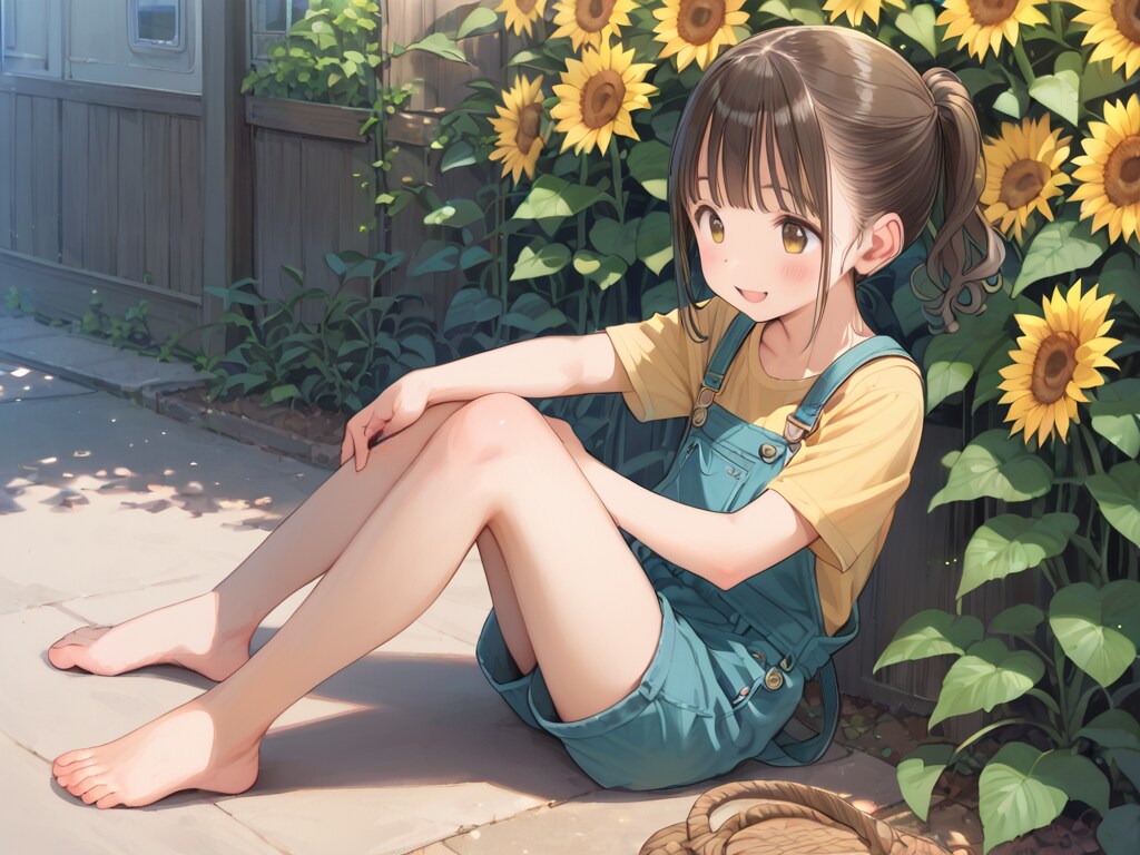 ひまわりの花を擬人化（１２枚）