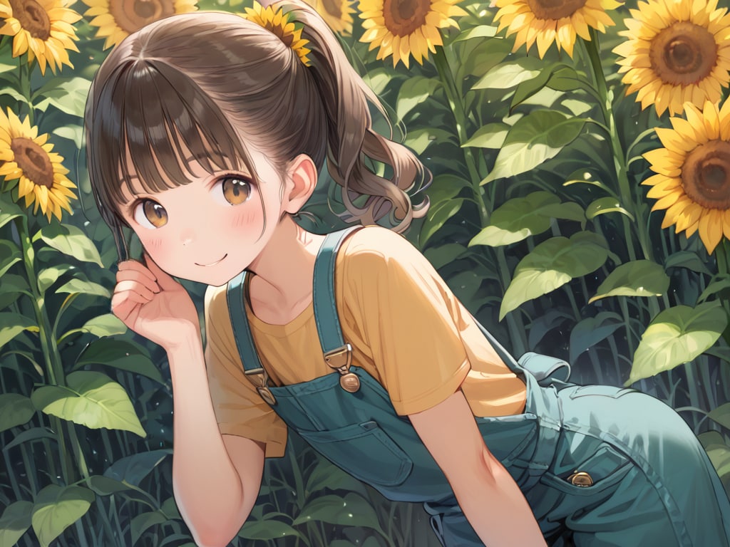 ひまわりの花を擬人化（１２枚）