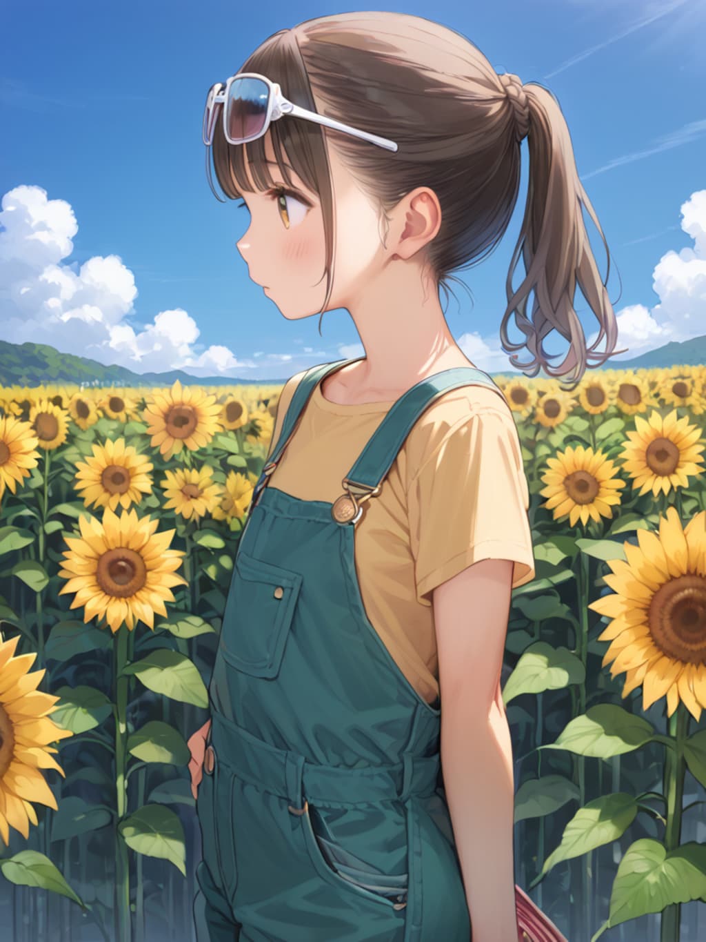 ひまわりの花を擬人化（１２枚）