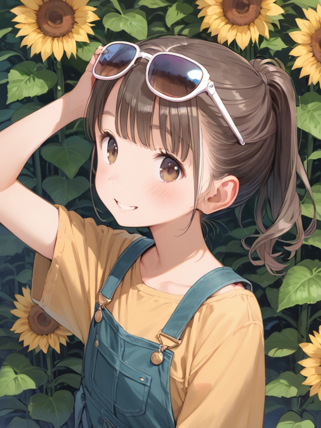 ひまわりの花を擬人化（１２枚）