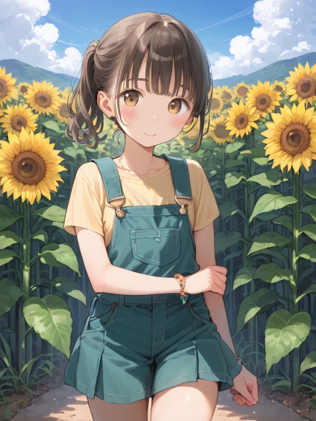 ひまわりの花を擬人化（１２枚）