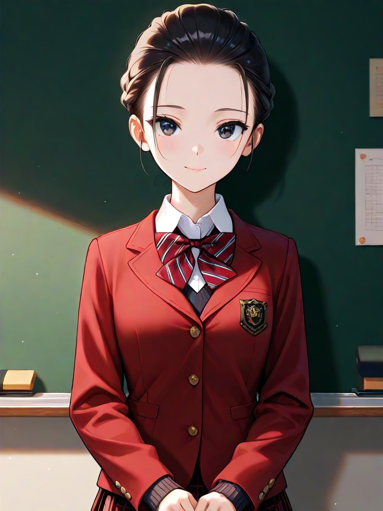 えんじ色のブレザー | の人気AIイラスト・グラビア