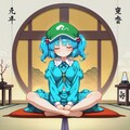 坐禅を組むにとりちゃん 8枚目