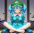 坐禅を組むにとりちゃん 7枚目