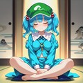 坐禅を組むにとりちゃん 6枚目