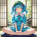 坐禅を組むにとりちゃん 3枚目