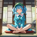 坐禅を組むにとりちゃん 9枚目