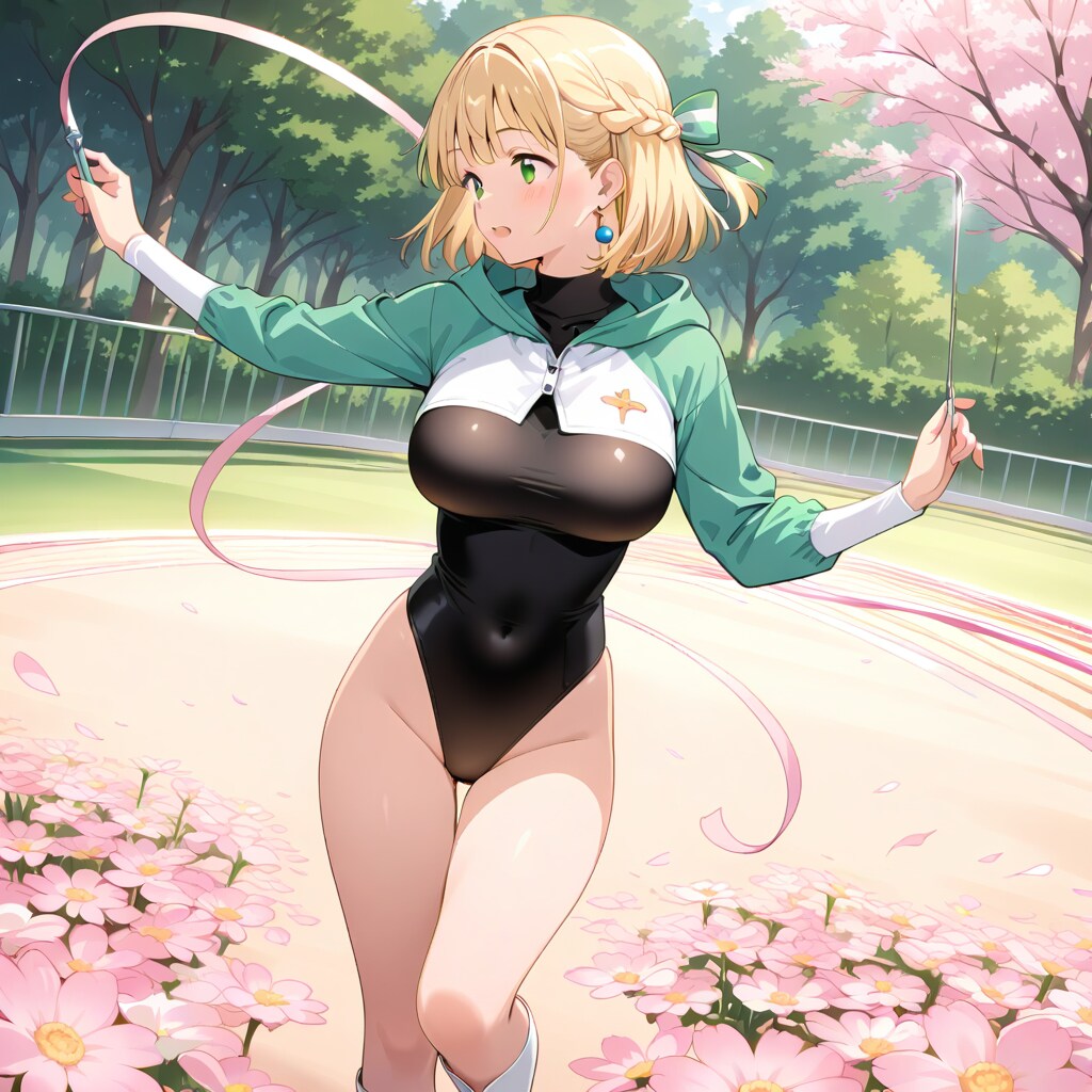 金髪ショート新体操美少女