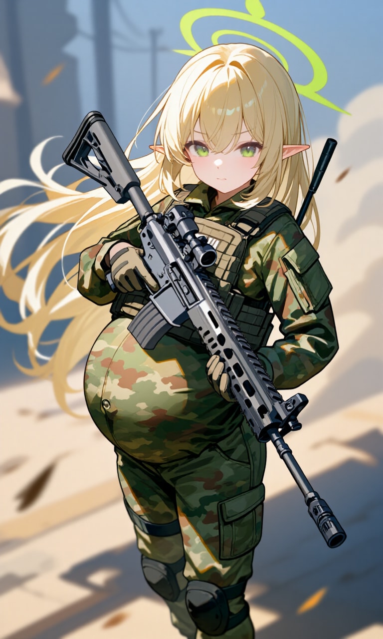 異世界ミリタリー妊婦シリーズその２６ | の人気AIイラスト・グラビア