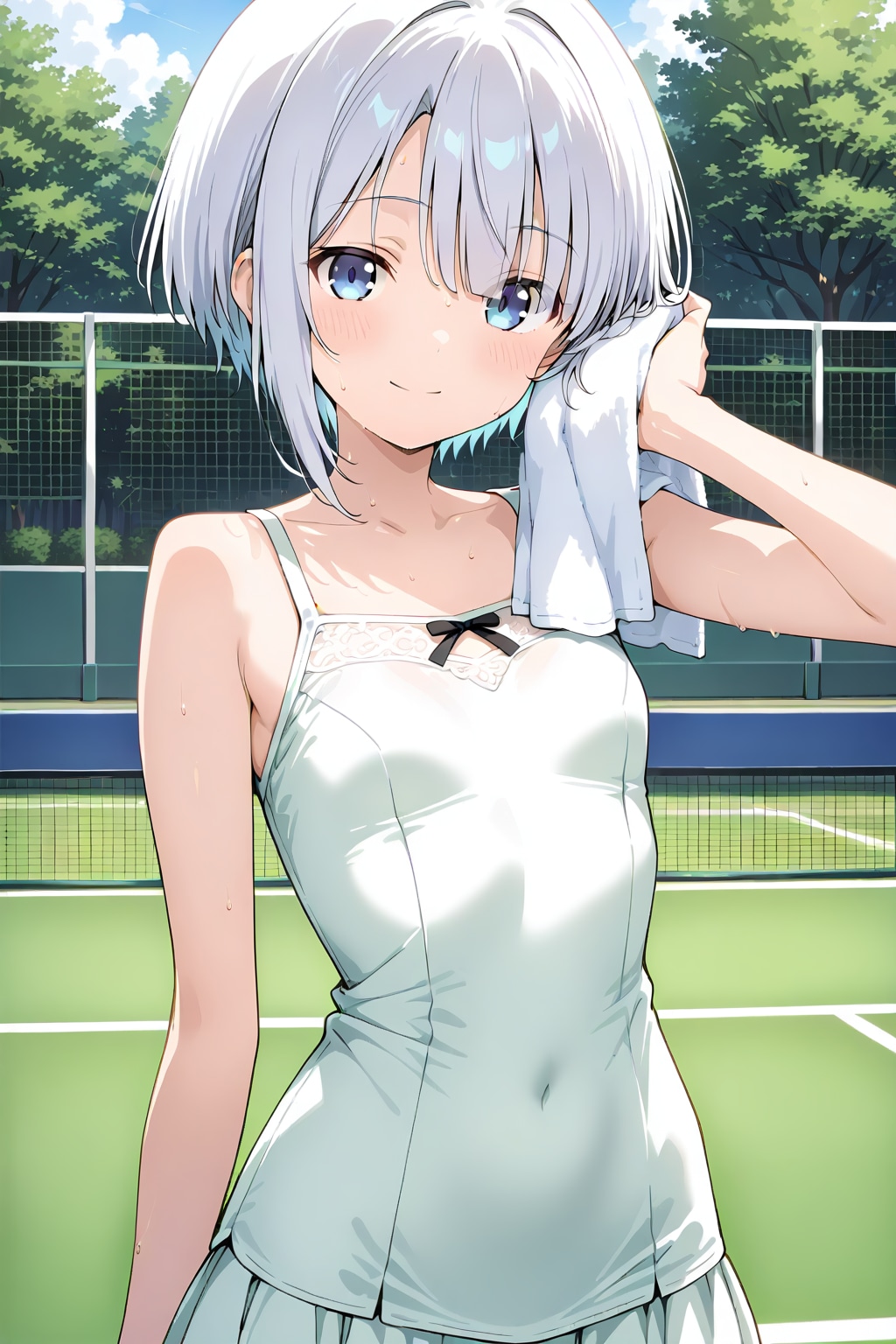 コートに咲く青い瞳