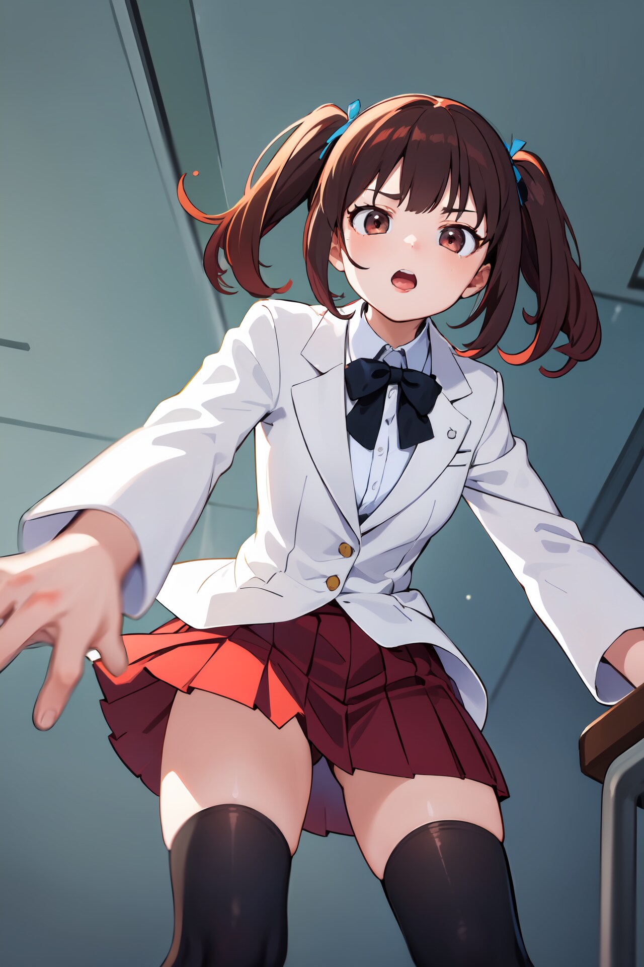特に理由のない白ブレザー「あんたどうしたのよ！？大丈夫！？」