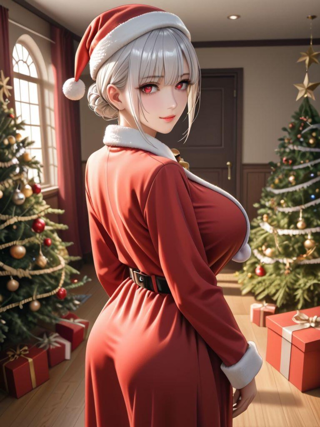 銀髪巨乳サンタ