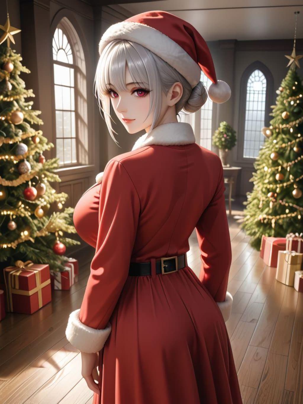 銀髪巨乳サンタ