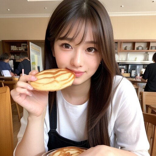 パンケーキ美女