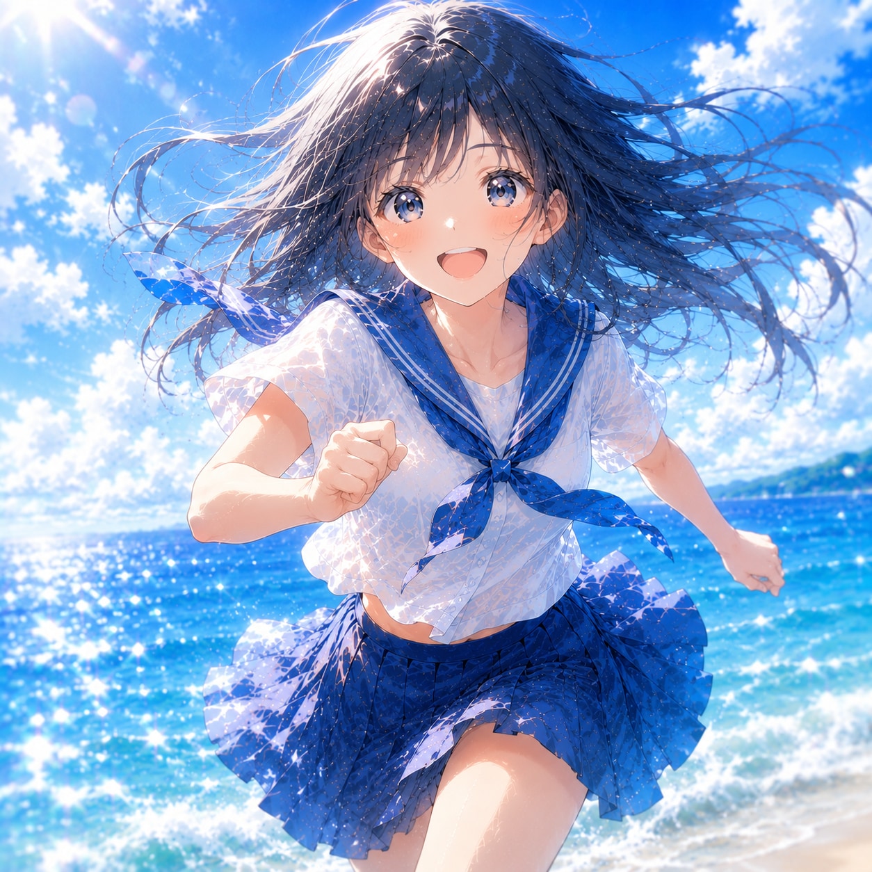 走る少女