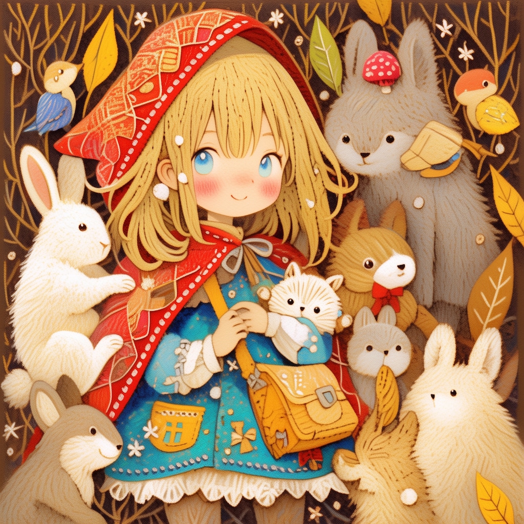 森のどうぶつと赤ずきん