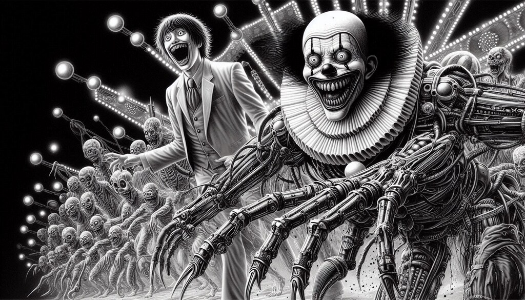 サーカスの人気者♪機械仕掛けのピエロさん達♪・・（博士が1体1体丁寧に作っています😊）