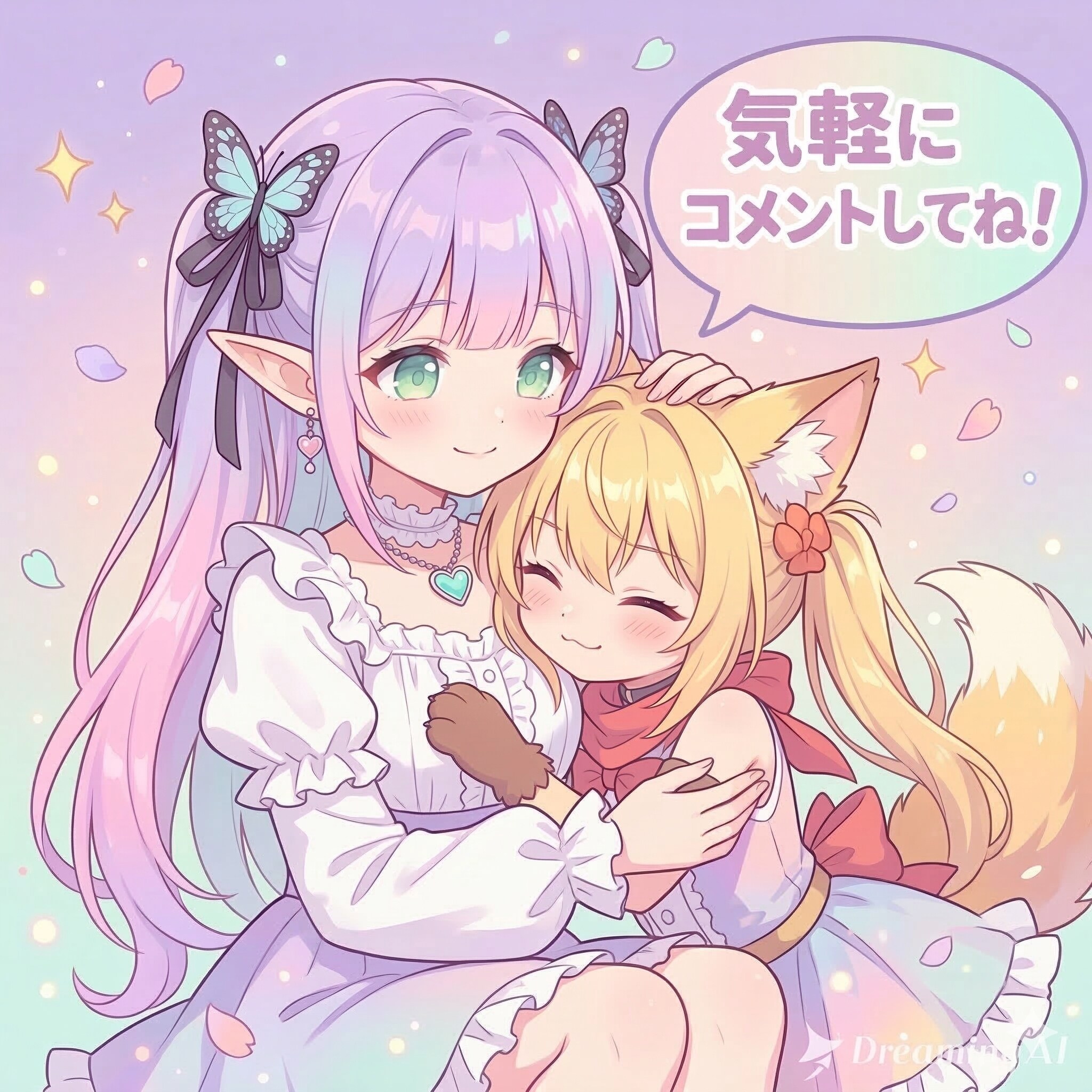 みゅうくるさんのすみれちゃんに懐く