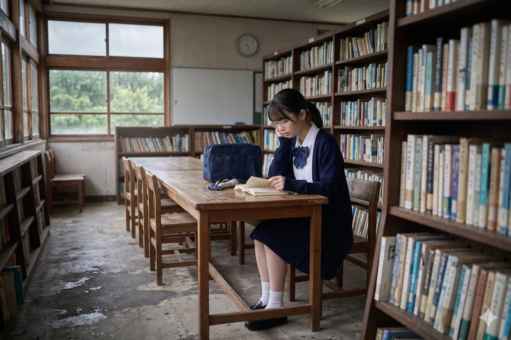 普通の美少女　図書室