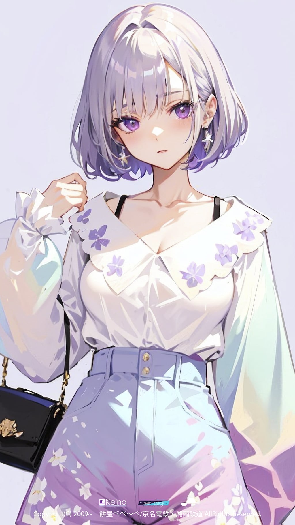 可愛い春の装いの弊社キャラクター【けい あいな】