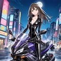 ラバースーツのしぶりんとバイク(ちちぷい版) 3枚目