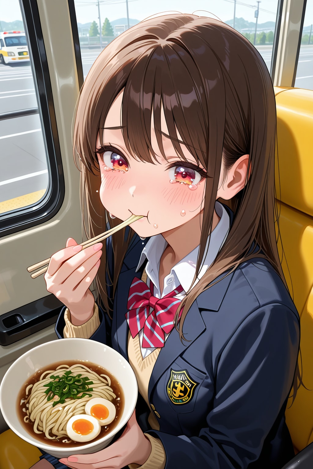 バスでうどん | の人気AIイラスト・グラビア
