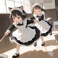 猫耳メイドの床掃除 2枚目