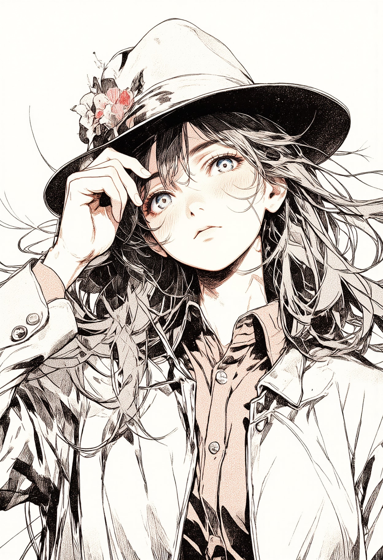 フェドラハットとコート | の人気AIイラスト・グラビア