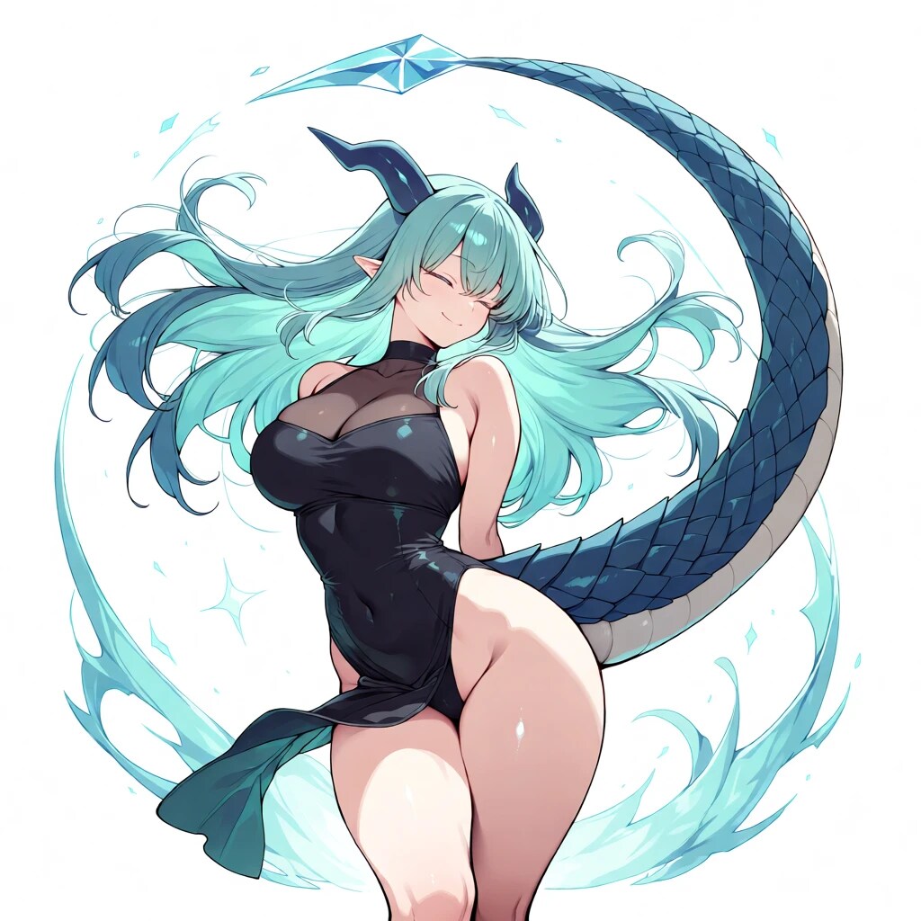[4枚] ドレスの竜娘さん（大）