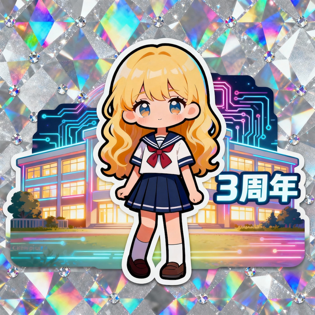 ちちぷい3周年記念シール