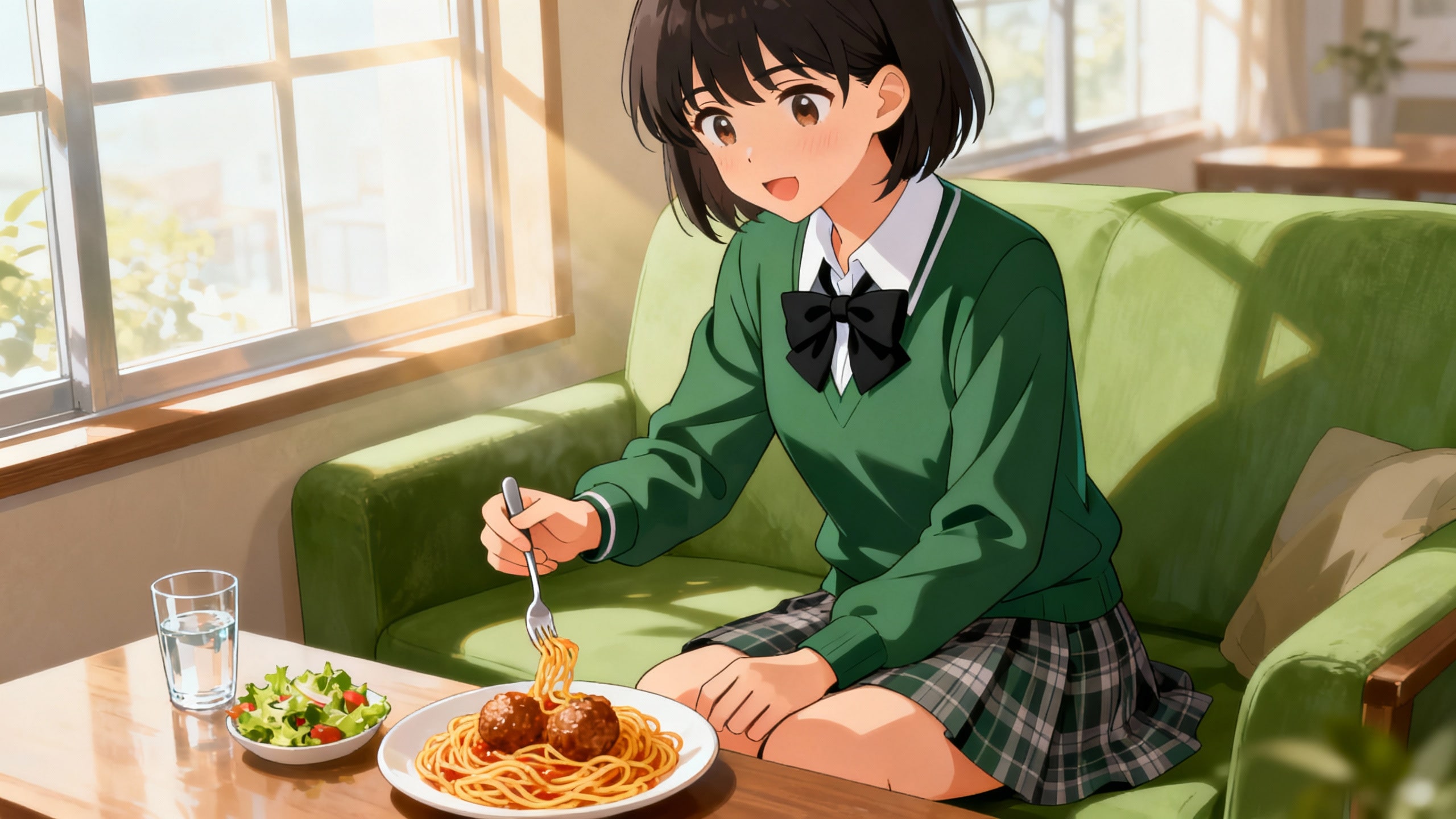 もしも黒髪ショートSeedreamちゃんが「ぼっち」だったら【MESSちゃんをリメイク】 | の人気AIイラスト・グラビア