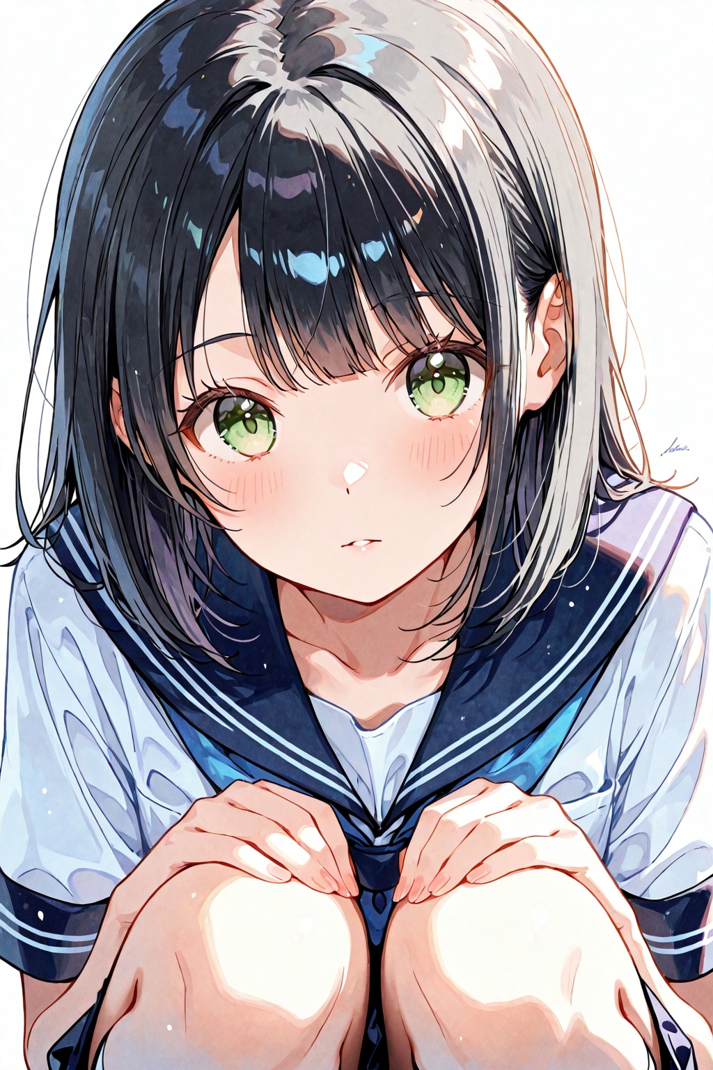 しゃがみ少女