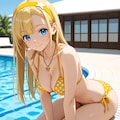 キャンディとプールに来ました。 12枚目