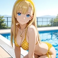 キャンディとプールに来ました。 4枚目
