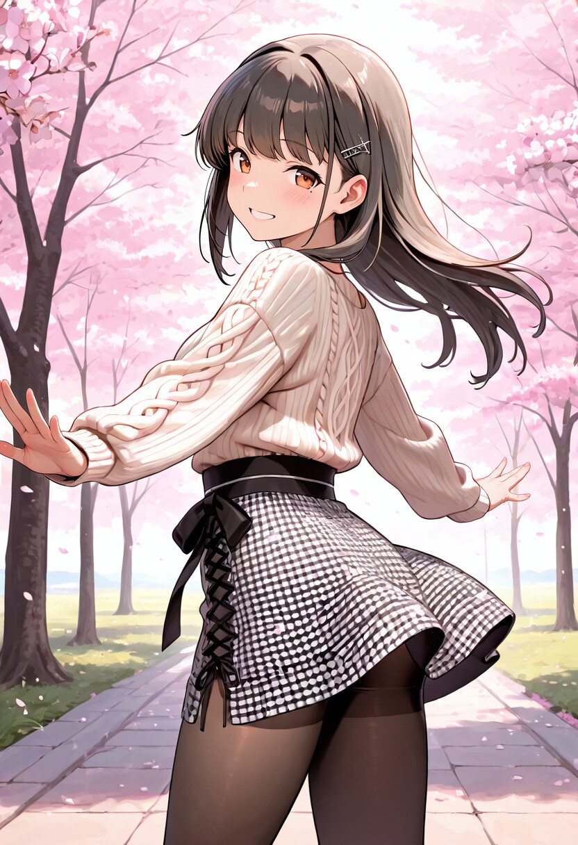 桜きれーだね！ | の人気AIイラスト・グラビア