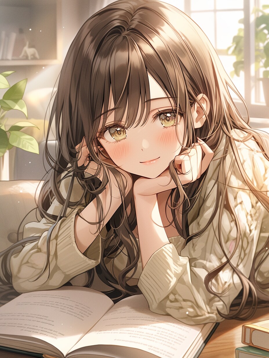 読書する女の子 reading a girl | の人気AIイラスト・グラビア