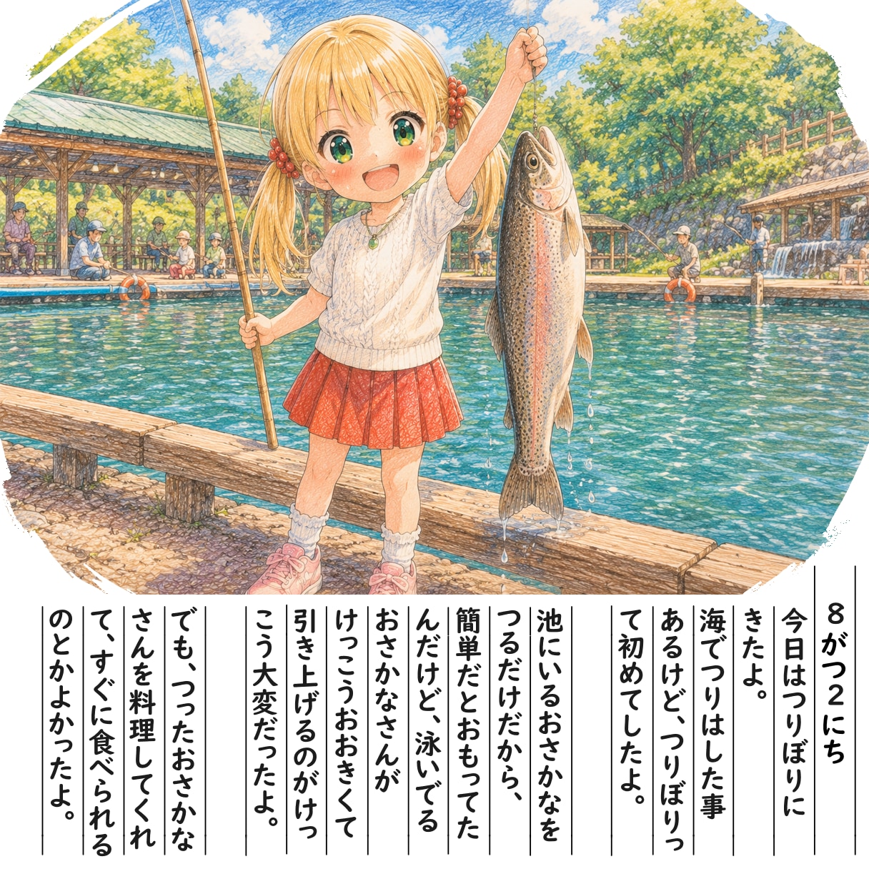 【絵日記】つりぼりにきたよ | の人気AIイラスト・グラビア