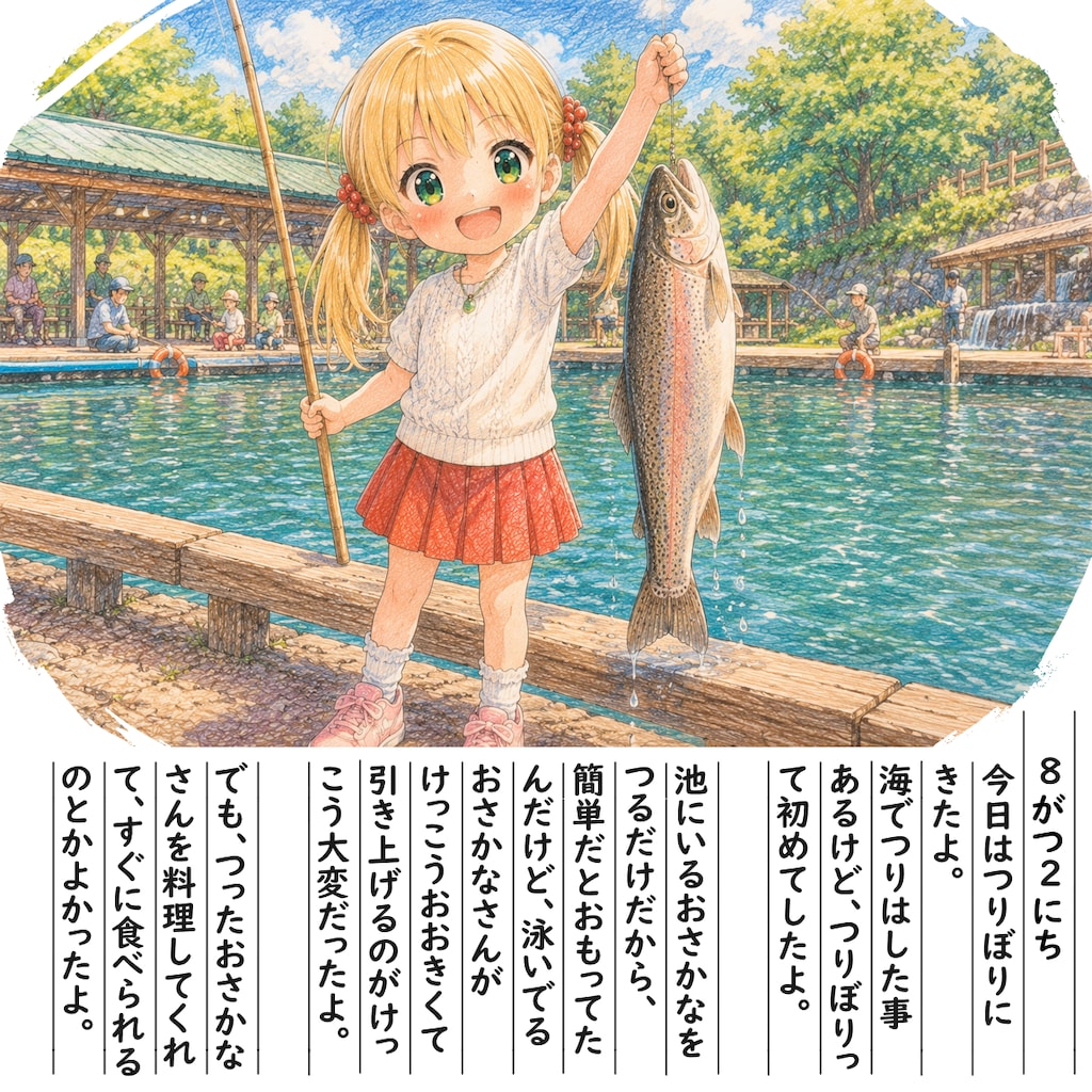 【絵日記】つりぼりにきたよ