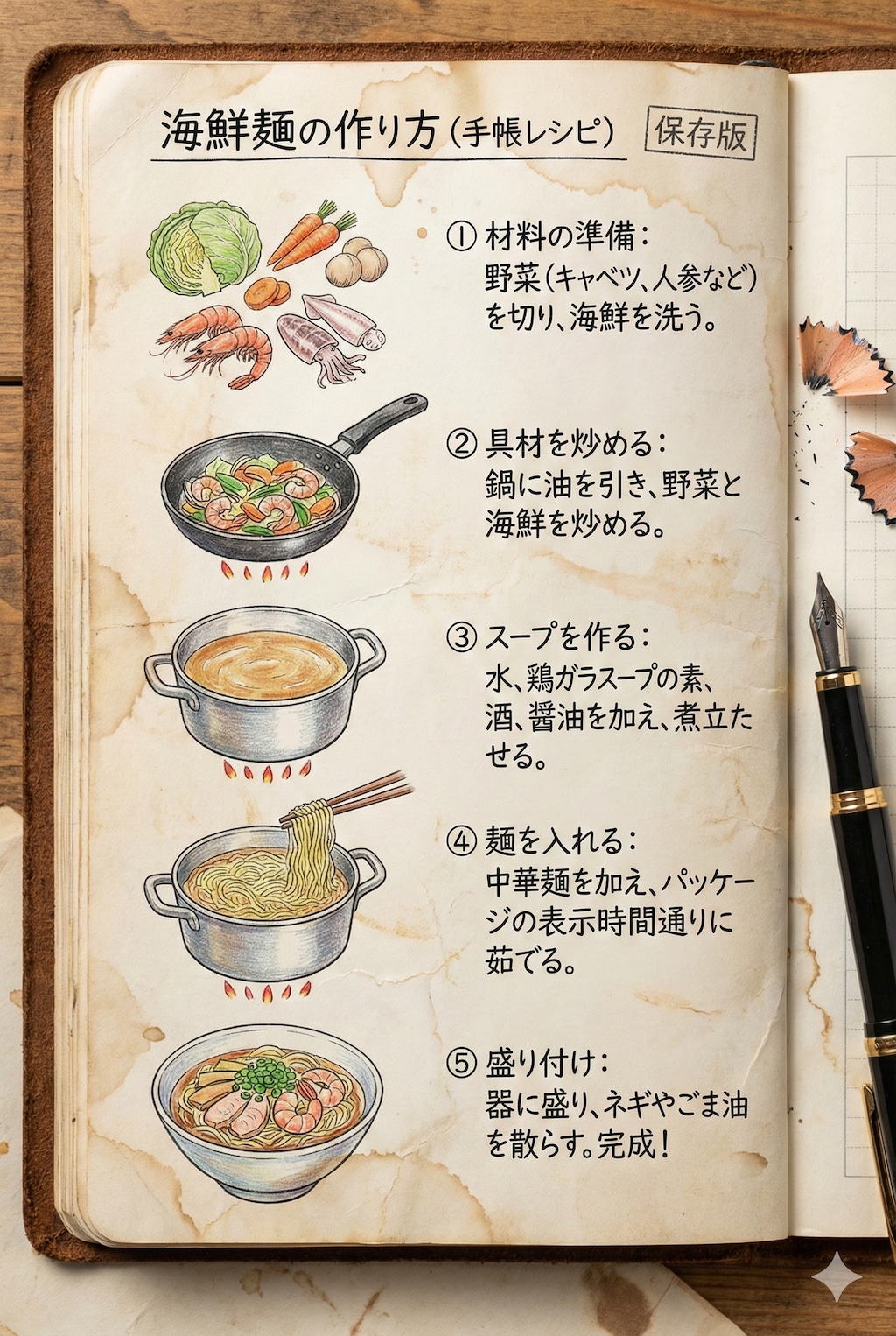 海鮮麺の作り方