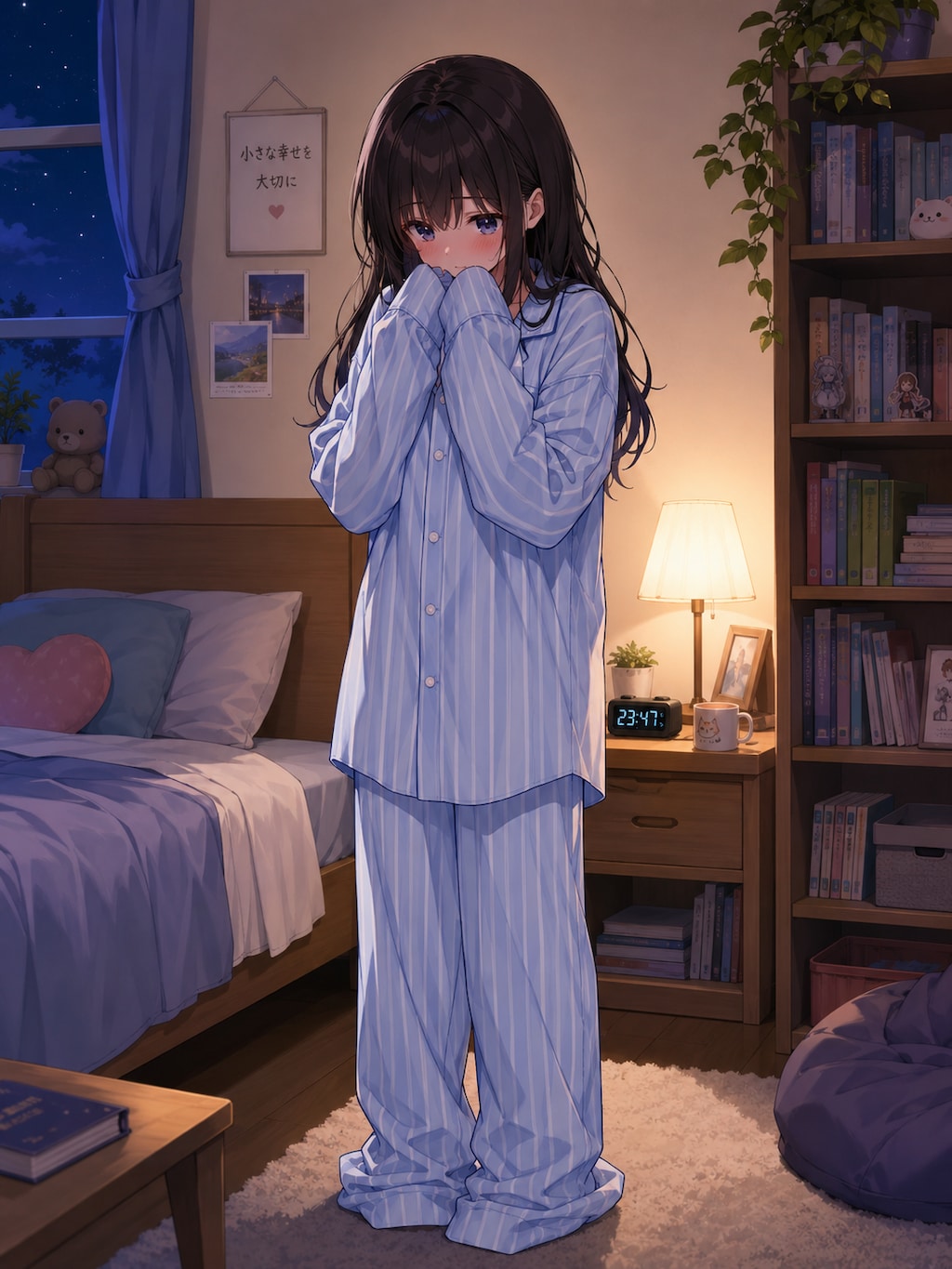 好きな人のパジャマを着て、急に恥ずかしくなっちゃった…