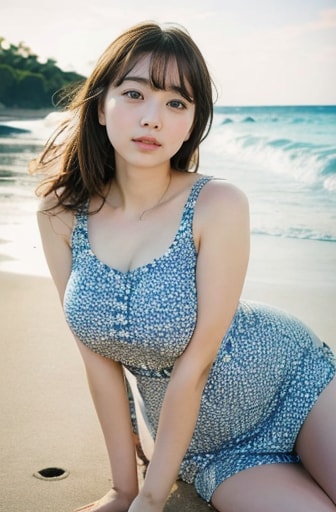 海辺の美女